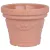 Műanyag virágcserép, Prosperplast Decora, terrakotta, átmérő: 57 cm, magasság: 45,5 cm, virág minta, 65 l, kerek