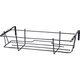   Virágtartó konzol, Strend Pro Garden Bumeta, fekete, 40 x 20 cm, magasság: 16 cm, extra erős, acél, kampós rögzítés, akasztható, téglalap alakú