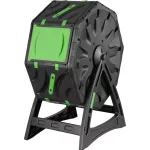 Komposztáló, Strend Pro Garden, fekete, 70 l, 55,5 x 36 x 72 cm, forgatható, időjárásálló, szellőzőnyílásokkal, könnyű, egyszerű összeszerelés