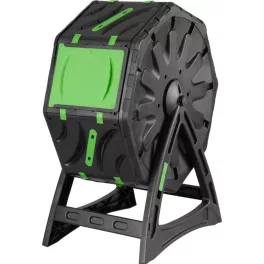   Komposztáló, Strend Pro Garden, fekete, 70 l, 55,5 x 36 x 72 cm, forgatható, időjárásálló, szellőzőnyílásokkal, könnyű, egyszerű összeszerelés