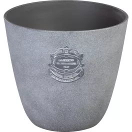   Műanyag virágcserép, Strend Pro Garden, szürke, átmérő: 28,5 cm, magasság: 26 cm, 10,5 l, kerek