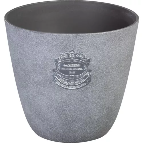 Műanyag virágcserép, Strend Pro Garden, szürke, átmérő: 28,5 cm, magasság: 26 cm, 10,5 l, kerek