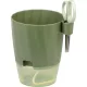 Műanyag virágcserép, Strend Pro Garden, zöld, átmérő: 12,5 cm, magasság: 16 cm, önöntöző víztartállyal, metszőollóval, beépített ollótartóval, kerek