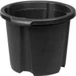 Műanyag burgonyatermesztő cserép, Strend Pro Garden, fekete, átmérő: 35 cm, magasság: 28 cm, 15 l, nyitható ablak a könnyű betakarításhoz, kerek