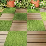 Kerti járólap készlet, Strend Pro Garden, barna, 31 x 31 x 2 cm, WPC hatású, csúszásmentes, polipropilén (PP) műanyag, 9 db/csomag
