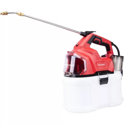Akkumulátoros permetező, Worcraft CBS-S20Li-8L ShareSYS, 8 liter, piros, teleszkópos szórókarral, vállpántos, hosszú üzemidejű