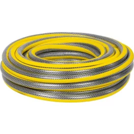   Kerti locsolótömlő, Strend Pro Garden Anti-torsion Plus, sárga/szürke, 1/2", 10 m, 30 bar, többrétegű PVC, UV-álló, csavarodásmentes