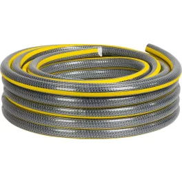   Kerti locsolótömlő, Strend Pro Garden Anti-torsion Plus, szürke/sárga, 3/4", 25 m, 25 bar, többrétegű PVC, UV-álló, csavarodásmentes