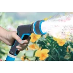 Kerti locsolópisztoly, Aquacraft 760050 Prémium, szürke, 4 funkciós, állítható vízáram, fémházas