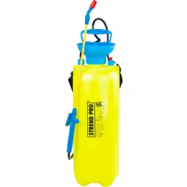   Háti permetező, Strend Pro Goodfarm, 10 liter, sárga, kézi pumpás, kényelmes vállpántos kialakítás, strapabíró tartály
