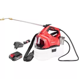  Akkumulátoros permetező, Worcraft CBS-S20Li-5L ShareSYS, 5 l, piros-fekete-fehér, 20 V, 2 Ah Li-Ion, kézi, sárgaréz fúvóka, akkumulátorral és töltővel