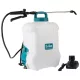 Akkumulátoros permetező, Evika DJ160, 16 liter, fehér, vízálló kapcsolós, teleszkópos fém szórókarral, háti hevederes