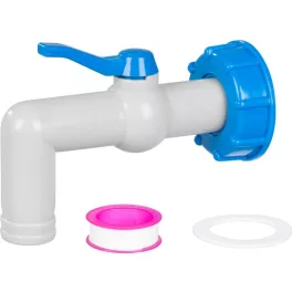   Strend Pro kerti szelep, 1"- 90°, 32 mm, IBC tartályszűkítővel, PVC