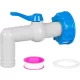 Strend Pro kerti szelep, 1"- 90°, 32 mm, IBC tartályszűkítővel, PVC