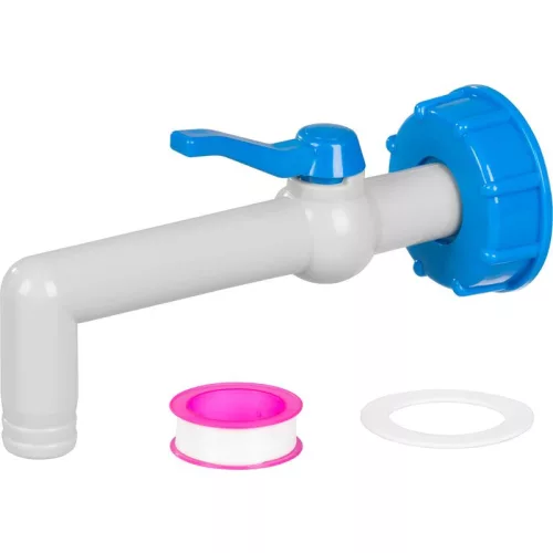 Strend Pro kerti szelep, 3/4"- 90°, 25 mm, IBC tartályszűkítővel, PVC