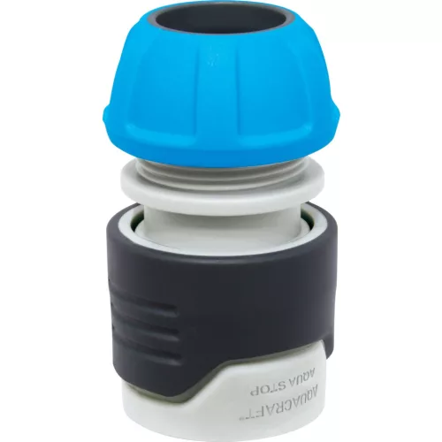 Gyorscsatlakozó AQUACRAFT® 550025, SoftTouch 1/2", 13 mm, STOP, kerti, tömlőhöz