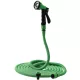 Kerti locsolótömlő, Strend Pro Garden Flexi NX1-075, zöld, 1/2" - 3/4", 7,5–22,5 m, flexibilis, nyújtható, szórópisztollyal, latex belső cső, textilborítás, önnyúló-összehúzódó technológia