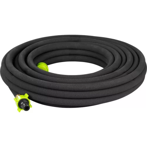 Kerti locsolótömlő, Strend Pro Garden, fekete, 1/2", 15 m, szivárgó, csatlakozókkal, csepegtető öntözéshez, -5°C és +50°C között hőálló