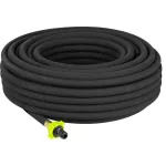 Kerti locsolótömlő, Strend Pro Garden, fekete, 1/2", 30 m, szivárgó, csatlakozókkal, csepegtető öntözéshez, -5°C és +50°C között hőálló