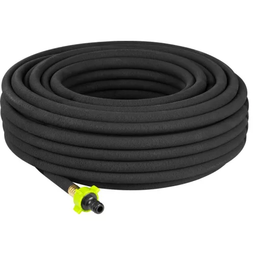 Kerti locsolótömlő, Strend Pro Garden, fekete, 1/2", 30 m, szivárgó, csatlakozókkal, csepegtető öntözéshez, -5°C és +50°C között hőálló