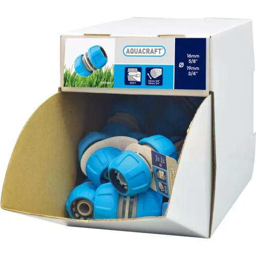 Csatlakozó AQUACRAFT® 552095, SoftTouch 5/8"-3/4", kerti tömlők összekötéséhez és javításához, 35 db