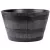 Műanyag virágcserép, Strend Pro Garden Woodeff, barna, átmérő: 39 cm, magasság: 23 cm, hordó formájú, 18,5 l, fahatású, kerek