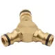 Köztes elem Strend Pro, sárgaréz, 1/2", 3-utas