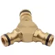 Köztes elem Strend Pro, sárgaréz, 1/2", 3-utas