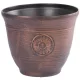 Műanyag virágcserép, Strend Pro Garden, réz, átmérő: 30 cm, magasság: 25 cm, 10 l, fémhatású, kerek