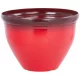 Műanyag virágcserép, Strend Pro Garden, piros, átmérő: 38 cm, magasság: 28,5 cm, 15 l, mázas hatású, kerek