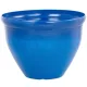 Műanyag virágcserép, Strend Pro Garden, kék, átmérő: 38 cm, magasság: 28,5 cm, 15 l, mázas hatású, kerek