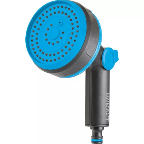 Kerti locsolópisztoly, Aquacraft 770340 Prémium, fekete/kék, állítható vízáram, fémházas