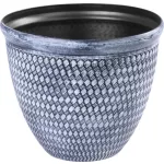 Műanyag virágcserép, Strend Pro Garden Marble, kék, átmérő: 37 cm, magasság: 30 cm, márványhatású, 19,5 l, kerek