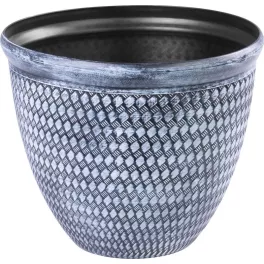   Műanyag virágcserép, Strend Pro Garden Marble, kék, átmérő: 37 cm, magasság: 30 cm, márványhatású, 19,5 l, kerek