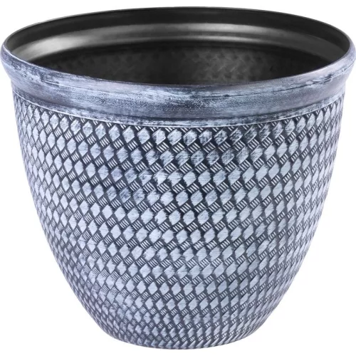 Műanyag virágcserép, Strend Pro Garden Marble, kék, átmérő: 37 cm, magasság: 30 cm, márványhatású, 19,5 l, kerek