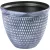 Műanyag virágcserép, Strend Pro Garden Marble, kék, átmérő: 37 cm, magasság: 30 cm, márványhatású, 19,5 l, kerek