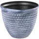 Műanyag virágcserép, Strend Pro Garden Marble, kék, átmérő: 37 cm, magasság: 30 cm, márványhatású, 19,5 l, kerek