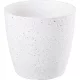 Műanyag virágcserép, Strend Pro Garden Stone, fehér, átmérő: 28 cm, magasság: 26 cm, pöttyökkel, betéttel, 11 l, kőhatású, kerek