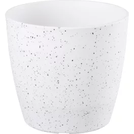   Virágcserép Strend Pro Stone, 23x20,5 cm, fehér, kő hatású
