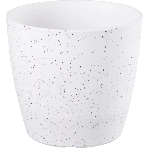 Virágcserép Strend Pro Stone, 23x20,5 cm, fehér, kő hatású
