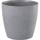 Műanyag virágcserép, Strend Pro Garden Stone, szürke, átmérő: 28 cm, magasság: 26 cm, pöttyökkel, betéttel, 11 l, kőhatású, kerek