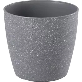   Virágcserép Strend Pro Stone, 23x20,5 cm, szürke, kő hatású
