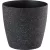 Műanyag virágcserép, Strend Pro Garden Stone, fekete, átmérő: 28 cm, magasság: 26 cm, pöttyökkel, betéttel, 11 l, kőhatású, kerek