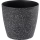 Virágcserép Strend Pro Stone, 23x20,5 cm, fekete, kő hatású