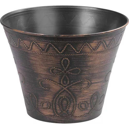 Virágcserép Strend Pro Flower, 24,5x19,3 cm, arany, fémes hatású