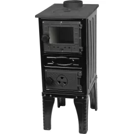   Strend Pro 304-U Mini fa tüzelésű kályha, fekete, 9 kW, 63,5 × 31,5 × 44,1 cm, füstcső átmérő: 130 mm