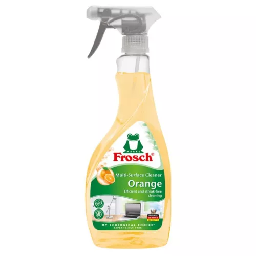 Tisztító Frosch, fényes felületekre, multifunkciós, narancs, 500 ml
