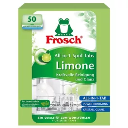   Tabletta Frosch EKO, Minden az egyben, mosogatógéphez, citrom, 50 tabletta, ALL in 1