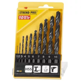   Fúrókészlet Strend Pro FD126, 10 részes, 1-10 mm, HSS, fémhez