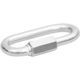  Karabiner, Strend Pro, ezüst, 8 mm, zárható, csavaros, hatlapú anyával, láncokhoz és kötelekhez, 10 db-os csomag (429610)